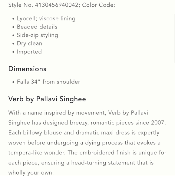 Verb by Pallavi Singhee Beaded Tie Dye Mini Dress - Picture 5 of 10